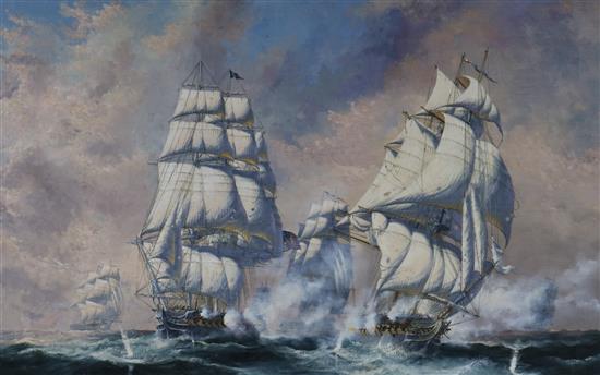 Michael Beeston, oil on canvas, The War of 1812, 71 x 91cm